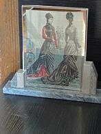 vintage marmeren frame met 2 glazen 18X24, Antiek en Kunst, Ophalen of Verzenden