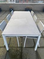 tuintafel + 6 stoelen (merk Jati&Kebon), Ophalen, Zo goed als nieuw, Rechthoekig, Aluminium