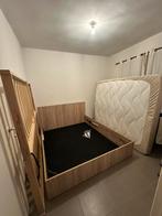 Lit coffre + matelas 160*200, Maison & Meubles, Chambre à coucher | Lits, Comme neuf, Enlèvement, 200 cm, Bois