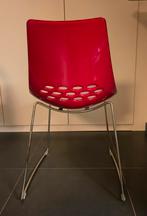 Calligaris 4xrood en 4x zwart, Huis en Inrichting, Stoelen, Ophalen, Gebruikt, Zwart