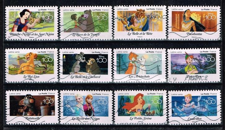 Postzegels uit Frankrijk - K 5121 - 100 jaar Disney, Postzegels en Munten, Postzegels | Europa | Frankrijk, Gestempeld, Verzenden