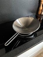 AEG Fusion wok voor inductie, Huis en Inrichting, Keuken | Potten en Pannen, Inox, Gebruikt, Ophalen of Verzenden, Inductieplaat