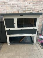 Ruim en stevig konijnenhok – 2 verdiepingen, Dieren en Toebehoren, Ophalen, Gebruikt, Hok