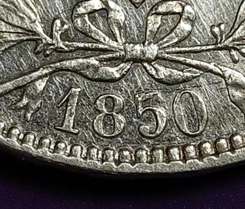 België 5 frank zilver Leopold I 1850 - afwijkende 5 beschikbaar voor biedingen