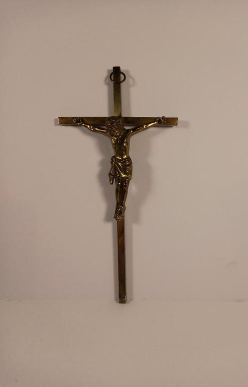 Crucifix laiton, Antiquités & Art, Antiquités | Objets religieux, Enlèvement ou Envoi