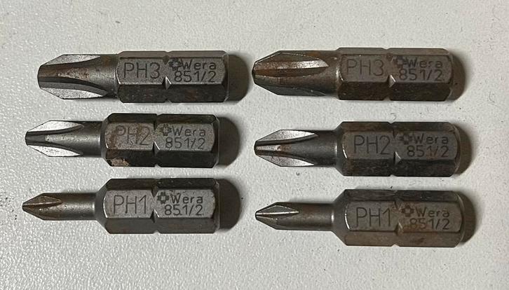 WERA bits PH1 PH2 en PH3 ==> 5/16” ! ! !, Doe-het-zelf en Bouw, Gereedschap | Handgereedschap, Zo goed als nieuw, Verzenden