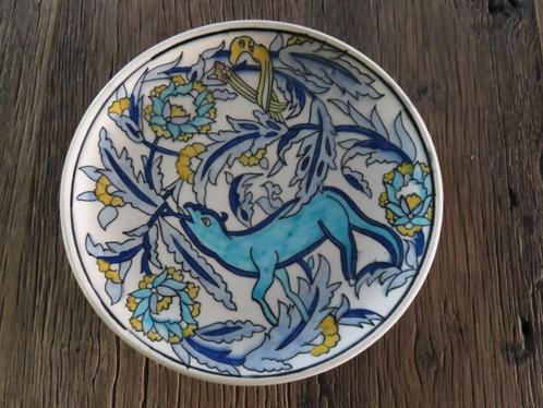 Vintage Cini Kutahya handbeschilderde wandschaal, Antiek en Kunst, Antiek | Keramiek en Aardewerk, Ophalen of Verzenden