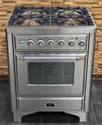 🔥Luxe Fornuis Boretti Majestic 70 cm rvs GASOVEN 4 pits, 60 cm of meer, 4 kookzones, Vrijstaand, 90 tot 95 cm