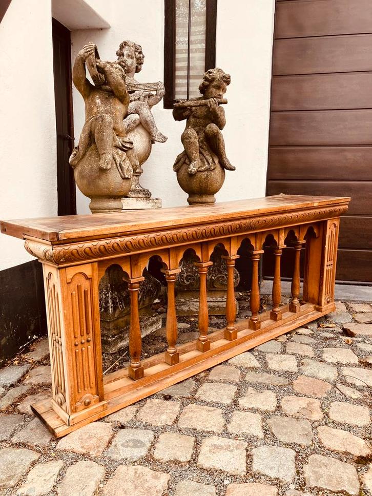 antieke houten communiebank uit kapel., Antiek en Kunst, Antiek | Religieuze voorwerpen, Ophalen