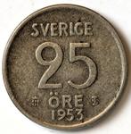 Monnaie Suède : 25 öre 1953 TS - Argent, Enlèvement ou Envoi, Autres pays, Monnaie en vrac, Argent