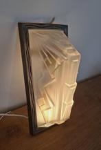 wandlamp art deco glas en brons, Antiek en Kunst, Ophalen