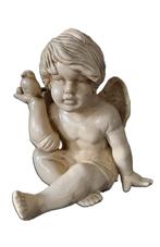 cherubijn beeld met vogeltje -29 cm - keramiek, Antiek en Kunst, Ophalen of Verzenden