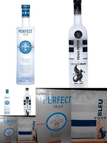 ✓Lot 6 x VODKA PERFECT 1864 + 6 X DRAGON BLEU PENJA PEPPER. beschikbaar voor biedingen