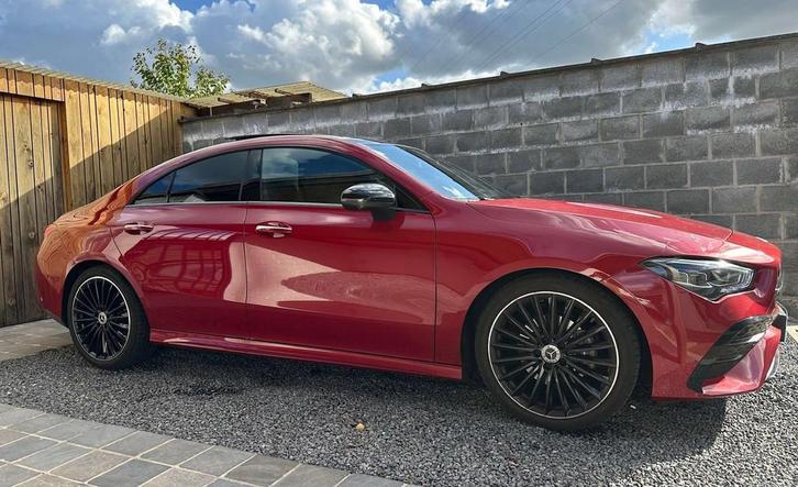 Mercedes-Benz CLA 180 i AMG Line Automaat Keyless Pano HUD F, Auto's, Mercedes-Benz, Bedrijf, Te koop, CLA, 360° camera, ABS, Airbags