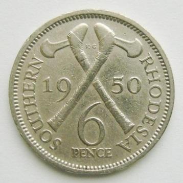 Rhodésie du Sud Colonie britannique (1932 - 1955) 6 pence 19