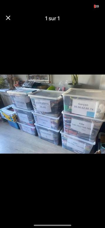 Vêtements de toute taille femme, homme, enfants beschikbaar voor biedingen