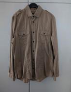 H&M hemd in katoen met pockets in beige kleur - Maat M, Kleding | Heren, Overhemden, Verzenden, Beige, Halswijdte 39/40 (M), Zo goed als nieuw