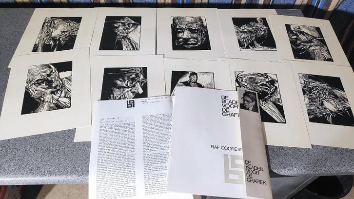 De bladen voor de grafiek Raf Coorevits, Boeken, Kunst en Cultuur | Beeldend, Gelezen, Ophalen of Verzenden