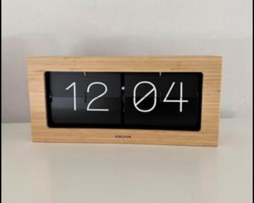 Horloge à bascule en bambou Karlsson XL, Maison & Meubles, Accessoires pour la Maison | Horloges, Comme neuf, Autres types