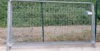 Barrières de chantier type Heras + accessoires., Ophalen, Zo goed als nieuw, Aluminium