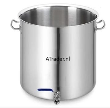 kookpan / Brouw pan met aftapkraan 98 liter, nox + Deksel    beschikbaar voor biedingen