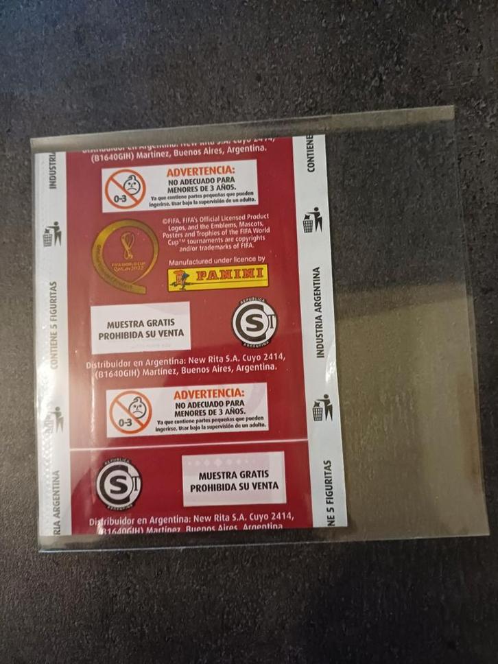 Panini Qatar 2022 packet Argentina muestra gratis (MEGARARE), Verzamelen, Stickers, Ophalen of Verzenden