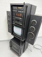 Sharp vintage tv audio stereo in meubel hi-tech av center, TV, Hi-fi & Vidéo, Enlèvement, Comme neuf, Haut-parleurs, Sharp