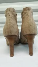 639A* JONES prachtige beige tt leren enkellaarzen (40), Jones, Verzenden, Beige, Lage of Enkellaarzen