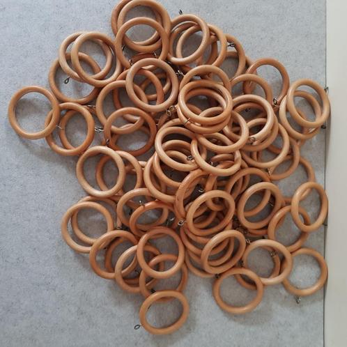 Houten ringen voor gordijnen of macramé, lichte en bruin, Huis en Inrichting, Stoffering | Gordijnen en Lamellen, Bruin, Ophalen of Verzenden