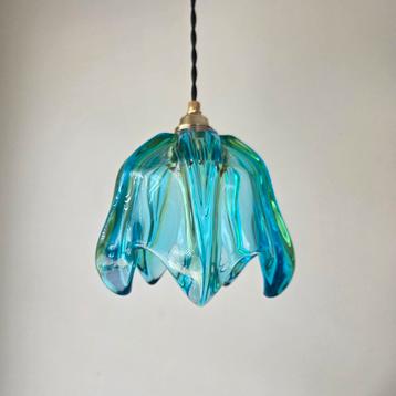 Lampe suspendue vintage en verre de Murano., Enlèvement ou Envoi