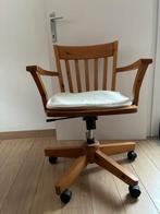 Houten Ikea bureaustoel op wieltjes, Ophalen, Gebruikt, Bruin, Bureaustoel