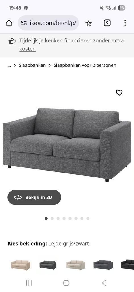 Hoes vimle 2zits slaapbank, Huis en Inrichting, Slaapkamer | Slaapbanken, Zo goed als nieuw, Ophalen