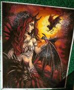 Decoratie schilderij gothic met draken Lilith, Envoi