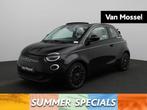 Fiat 500e C La Prima 42 kWh, Auto's, 4 zetels, Parkeersensor, Cabriolet, Zwart