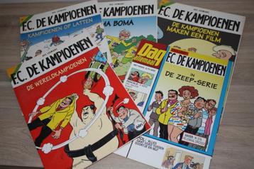 5 strips , F.C. De Kampioenen ,13,14,37 + 2x reclame uitgave beschikbaar voor biedingen