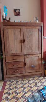 Houten kast in shisham hout. Vol hout., Ophalen, Gebruikt