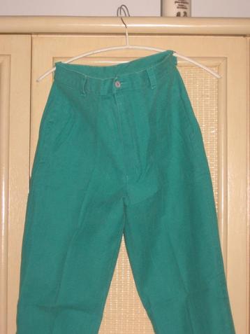 Pantalon bitume made in France, vintage, de couleur vert mun, Enlèvement ou Envoi, Bitume, Taille 36 (S), Comme neuf