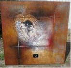 Mooi Groot Modern Geschilderd Werk - Knappe Vrouw in Kader, Antiek en Kunst, Kunst | Schilderijen | Modern, Ophalen