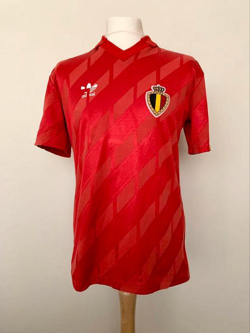 Belgium 1986-1990 Home Adidas vintage football shirt, Sport en Fitness, Voetbal, Gebruikt, Shirt, Maat M