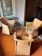Glazen tafel met Vincent Sheppard stoelen, Huis en Inrichting, Tafels | Bijzettafels, Ophalen of Verzenden, Zo goed als nieuw