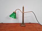 Lampe de bureau en bronze et opaline verte, années 1920, Enlèvement ou Envoi