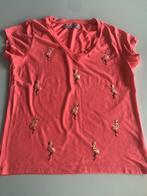 Roze flamingo t-shirt maat XS, in perfecte staat!, Lola & Liza, Ophalen of Verzenden, Zo goed als nieuw, Korte mouw