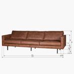 3-zits bank - cognac, Maison & Meubles, Enlèvement, Comme neuf