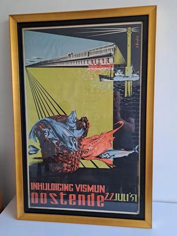 Affiche vismijn OOstende beschikbaar voor biedingen
