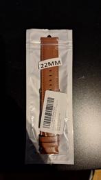 Bracelet de montre en cuir – 22 mm, Handtassen en Accessoires, Armbanden, Ophalen, Nieuw, Leer