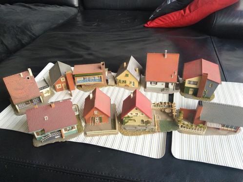 GROOTLOT Modelbouw huizen voor Marklin HO/Bieden van 89 euro, Hobby en Vrije tijd, Modeltreinen | H0, Gebruikt, Brug, Tunnel of Gebouw