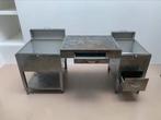 Meuble  bureau en metal, sur roulette ( vintage), Ophalen