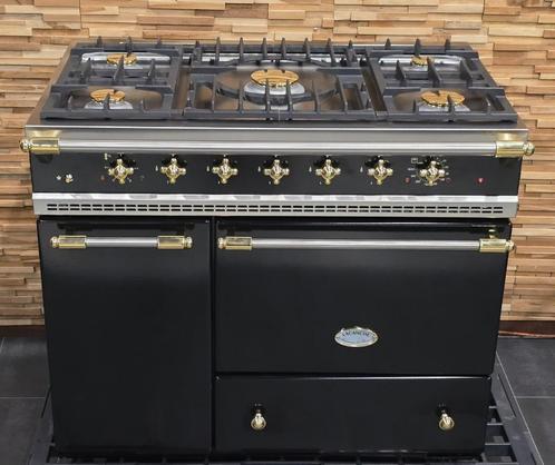 🔥 Poêle Lacanche de luxe 100 cm noir+laiton 5 brûleurs, Electroménager, Cuisinières, Comme neuf, Autoportant, 5 zones de cuisson ou plus