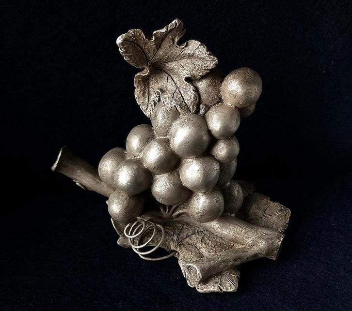 Sculpture décorative vintage en métal « Raisins », Antiquités & Art, Art | Sculptures & Bois, Envoi