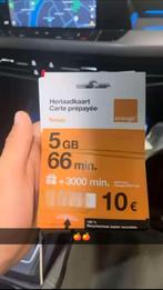 Orange Simkaart is al geregistreerd, Telecommunicatie, Prepaidkaarten en Simkaarten, Ophalen, Nieuw, Orange, Simkaart